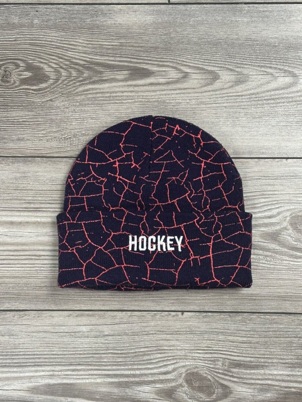 Hockey Crackle Beanie Navy